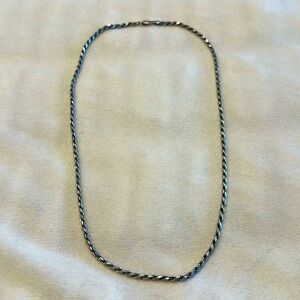 Silver Rope Chain Necklace